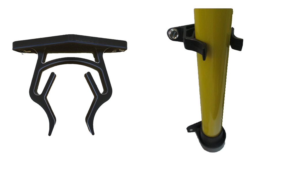 support mural perche diam 39 mm, plastique semi-rigide.