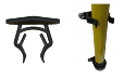 support mural perche diam 39 mm, plastique semi-rigide.