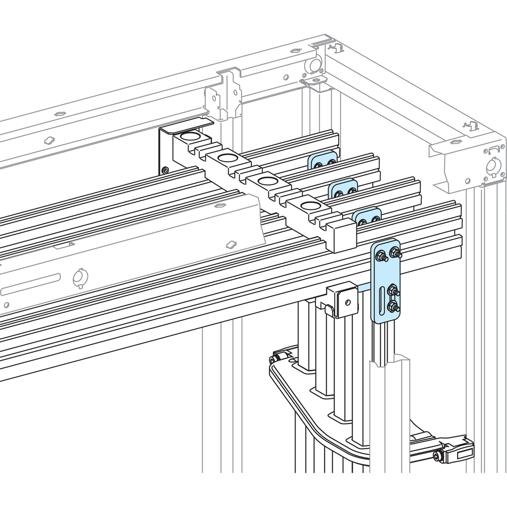 Linergy LGYE - Liaison plate entre JdB Vert/Horiz <= 1600A - avec visserie