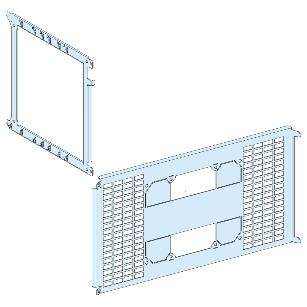 PrismaSeT P - Platine NS800-1600 - fixe - 3P4P - vertical - L650