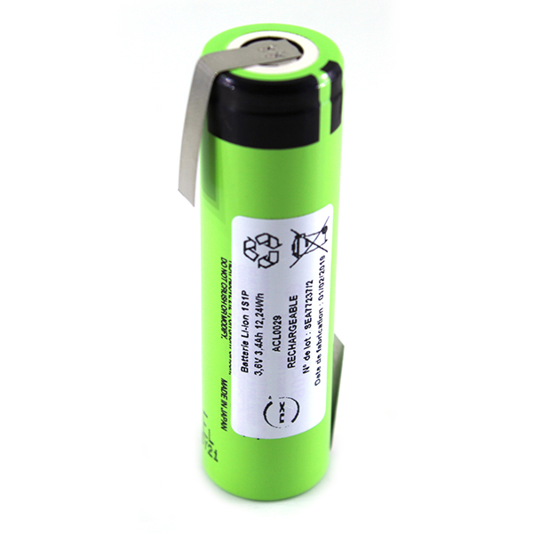 Accumulateur(s) Accus Lithium-Ion 1x 18650 1S1P ST1 3.6V 3500mAh HBL