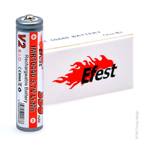 Unité(s) Accus Lithium-Ion EFEST IMR10440 V2 (AAA) Li-Mn 3.7V 350mAh CT