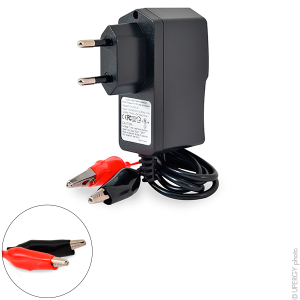 Unité(s) Chargeur plomb NX 12V/0.5A 110-230V - pinces crocodiles (Intelligent)