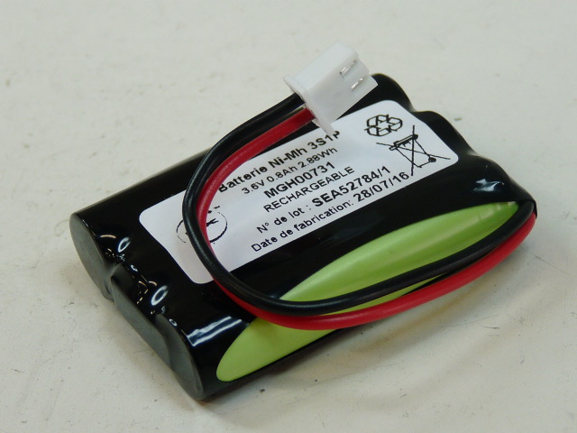 Pack(s) Batterie Nimh 3x AAA ST1 3S1P F100 3.6V 800mAh JST