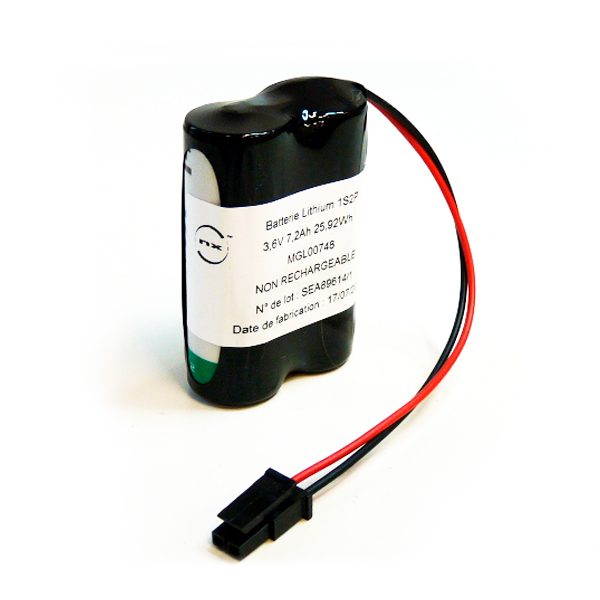 Pack(s) Batterie lithium 2x A LS17500 1S2P ST1 3.6V 7.2Ah Molex