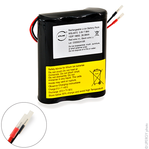 Unité(s) Batterie Li-Ion NX 1S3P ICR18650-26J + PCM (28Wh) 3.6V 7.8Ah