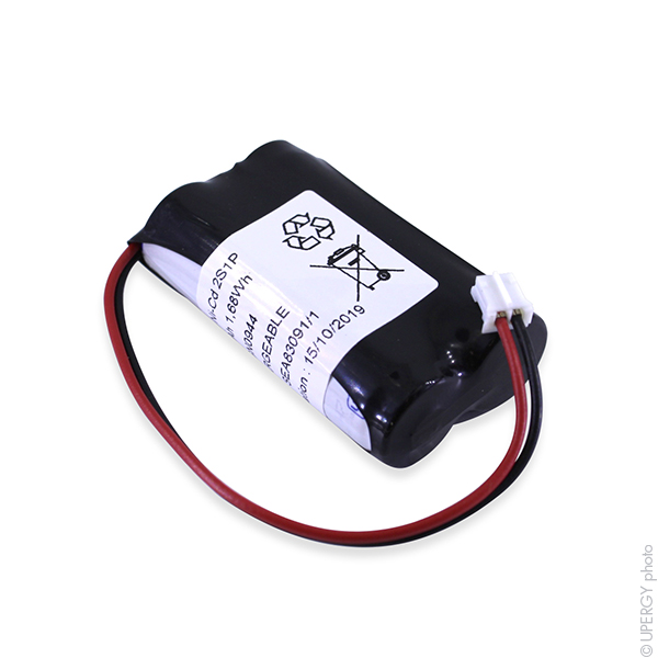 Pack(s) Batterie eclairage secours 2x AA VST 2S1P ST1 2.4V 800mAh JST
