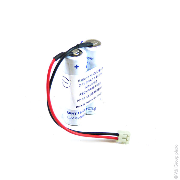 Pack(s) Batterie Nicd 2x  AA  VST  2S1P 2.4V 800mAh JST