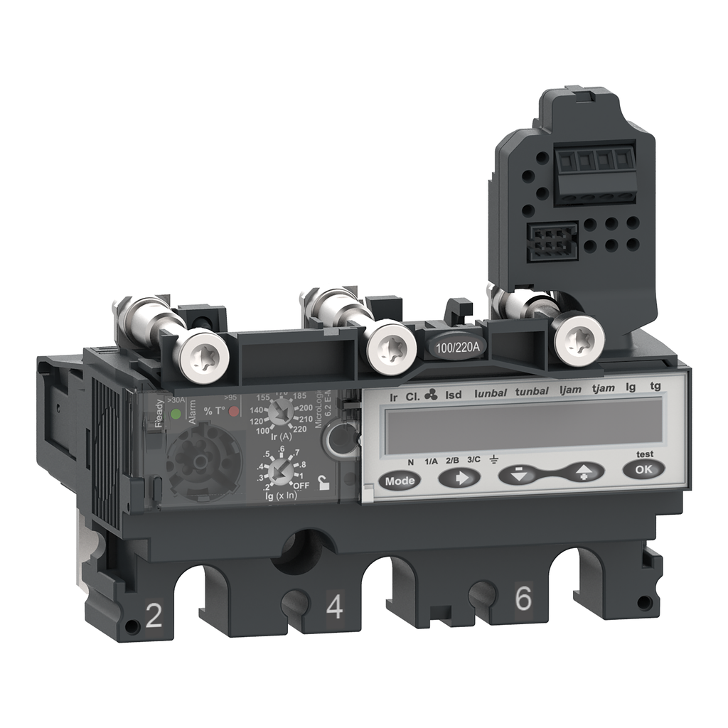ComPacT NSX - Déclencheur MicroLogic 6.2 E-M 80A - 3P3D pour NSX100-250