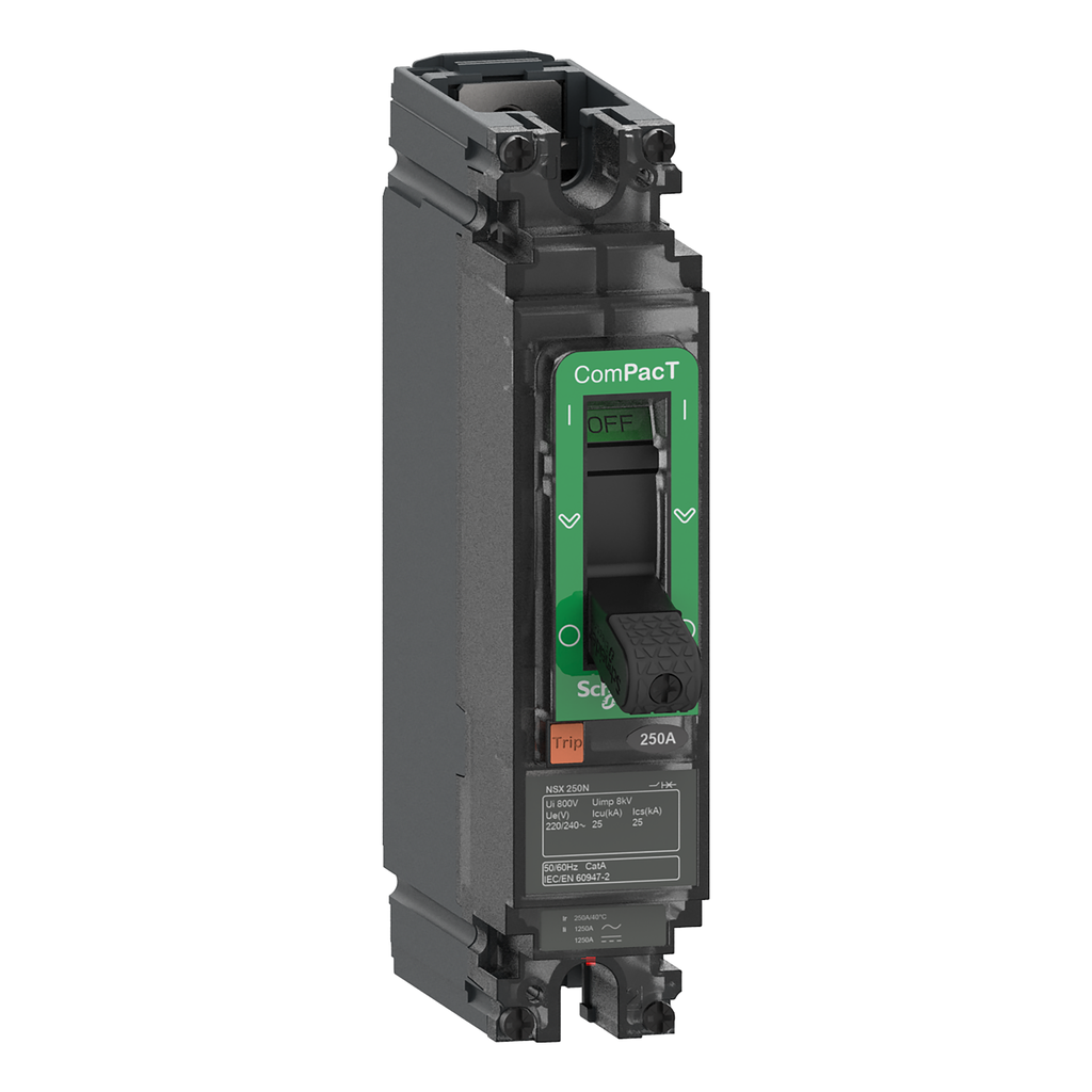 ComPacT NSX250N - Disjoncteur - TM-D 160A - 1P1D - 50kA - montage fixe
