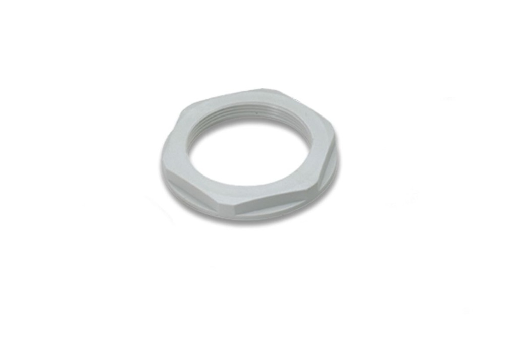 Ecrou en polyamide avec collerette Pg 36 gris (RAL 7035)