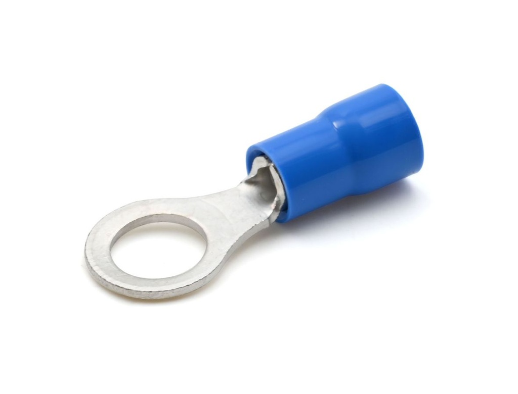 Cosse préisolée ronde bleue (1,5 à 2,5 mm²) - Diam. 6 mm