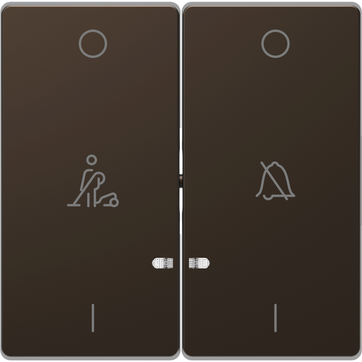 [SCHMTN3429-6052] D-Life - enjoliveur pour commande double voyant et picto hotel - métal mocca