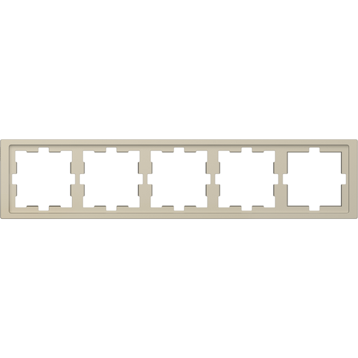 [SCHMTN4050-6533] D-Life - cadre de finition - blanc sable - 5 postes