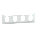 [SCHS320708] Ovalis - Plaque de finition - 4 postes Horizontal - entraxe 71 mm - Blanc
