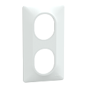 [SCHS320724] Ovalis - Plaque de finition - 2 postes Vertical - entraxe 71 mm - Blanc
