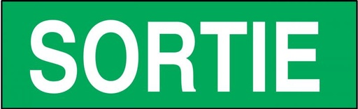 [LUMLUM10407] Pictogramme pour boitier AA avec inscription "Sortie"
