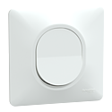 [SCHS321206] Ovalis - bouton poussoir à fermeture - 10AX - Blanc - griffes montées - plaque