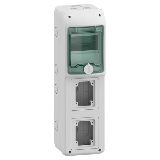 [SCH13153M] Mureva coffret pour prises IEC 138x460mm 5 Modules x 2 Ouvertures 90x100mm