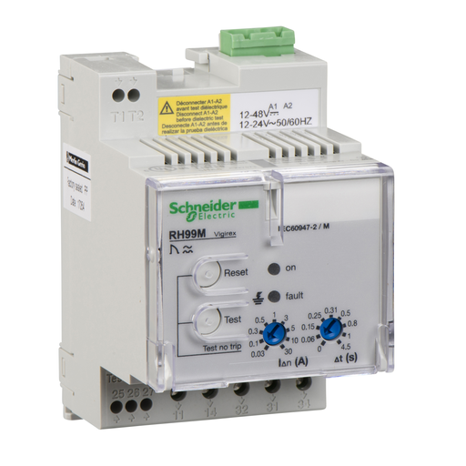 [SCH56170] Vigirex RH99M 12-24VAC/12-48VCC sensibilité 0,03-30A réarmement manuel