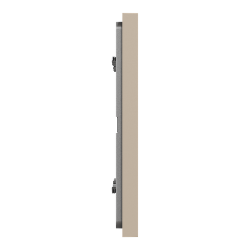[SCHNU600426] Unica Déco Essentielle - Plaque de finition - Taupe - 2 postes horiz vert