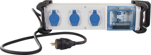 [EUR19203] Coffret de chantier mono 3 prises 1 disj.diff 16A+3 PC 2P+T+AU+1,5m HO7RNF+bumpR