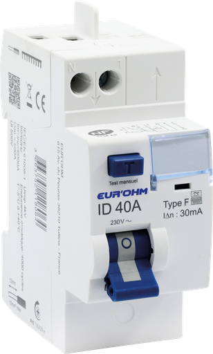 [EUR23640] ID 2x40A 30mA Type F H/H