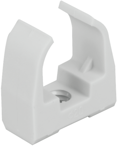 [EUR43403] Clips tube Ø25 gris