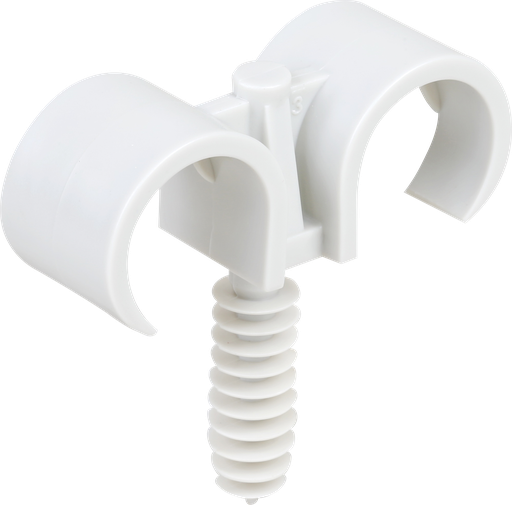 [EUR43438] Double clips/cheville tube Ø25