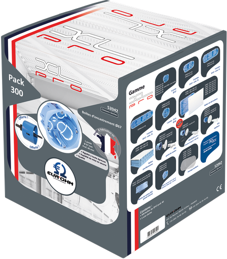 [EUR52042] Pack 300 btes d'Enc. XL 1Poste F67x40mm