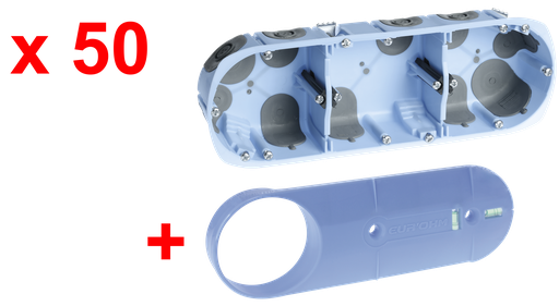 [EUR52266] Pack 50 btes Tple Air'métic ent.71 D67 Prof.40 + Gabarit « TOP CHANTIER »