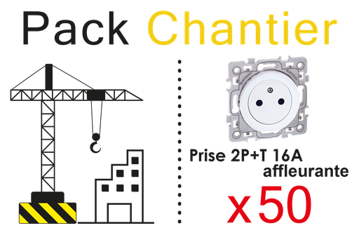 [EUR60249] """SQUARE LOT 50 PC affl. BLC """"TOP CHANTIER"""""""