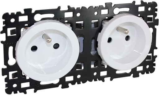 [EUR60263] SQUARE PC Double 2P+T précab. BLC