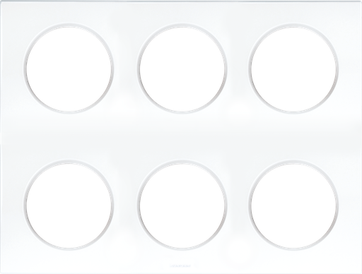 [EUR60294] SQUARE PLAQUE BLC 2x3P