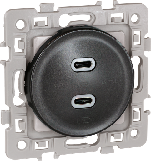 [EUR60335] SQUARE chargeur dble USB C 5,5V VULCAIN