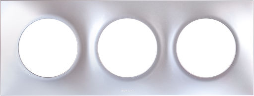 [EUR60498] SQUARE PLAQ SILVER 3P entr.71mm