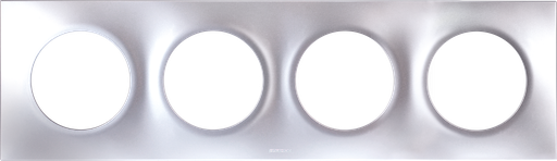 [EUR60499] SQUARE PLAQ SILVER 4P entr.71mm