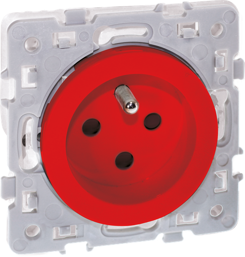 [EUR60562] SQUARE RENO PC 2P+T rouge détrompée