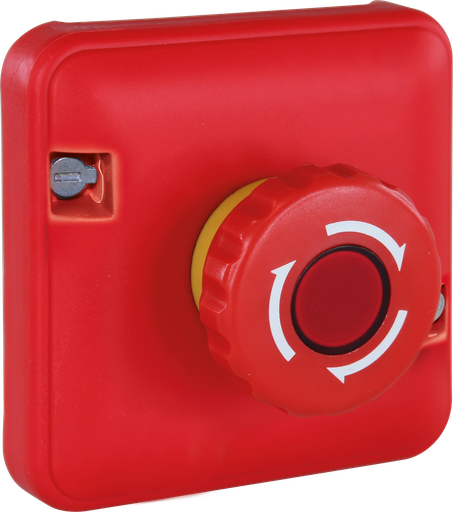 [EUR60846] OXXO Arret d'urgence 1/4 tour compos JAUNE/ROUGE IP55