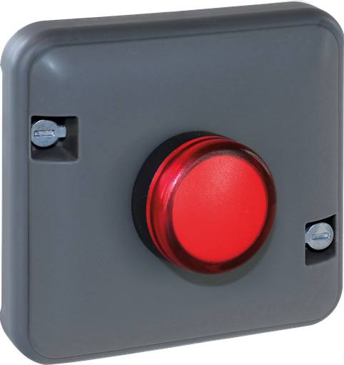 [EUR60847] OXXO Voyant rouge compos GRIS IP55