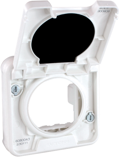 [EUR60857] OXXO Adapt. avec couv. COMETE compos blanc IP55