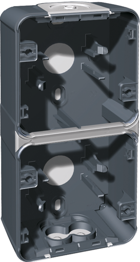 [EUR60862] BOITE 2P GRIS vertic SAILLIE