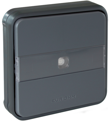 [EUR60885] OXXO BP porte etiq lum GRIS ENCASTRE IP55