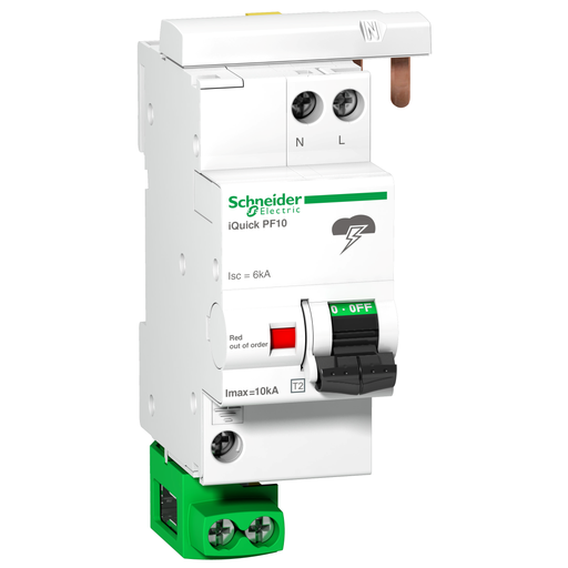[SCHA9L16617] Acti9 - iQuick PF10 - Parafoudre - 1P+N - 230V - 10kA - avec câble de terre