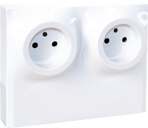 [EUR60996] ADAPTATEUR MOULURE hauteur 16 max 2 POSTES pour PC 2P+T