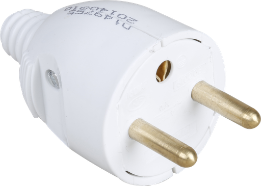 [EUR61020] 16A male p.feuille dte  blanche