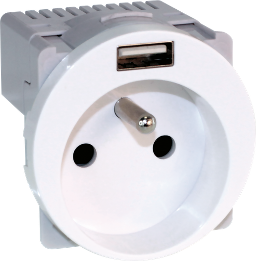 [EUR61156] COMETE PC  2P+T + USB A BLC