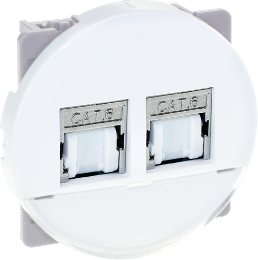 [EUR61173] COMETE Double Prise RJ45 Multimédia STP Cat.6 Grade 3 BLC