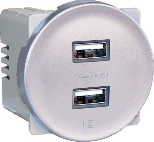 [EUR61329] COMETE Dble USB A SILVER