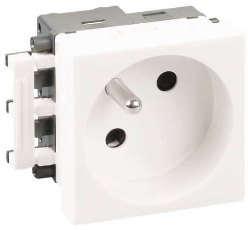 [EUR61401] Prise 2P+T blanche complète